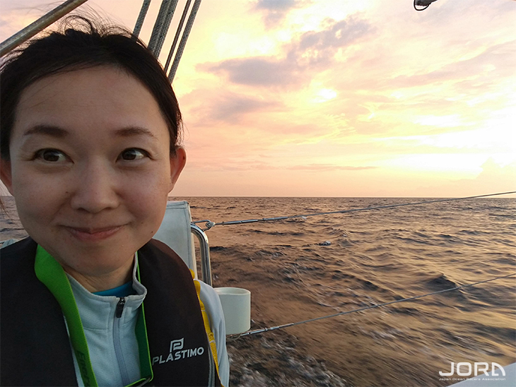美しい夕景に包まれながら